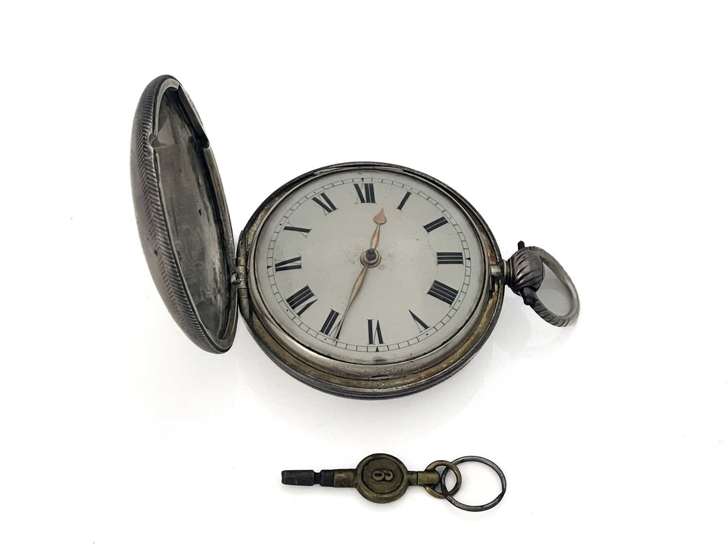 A George III silver pair cased pocket watch, George Crane, Worcester, single fusee movement,