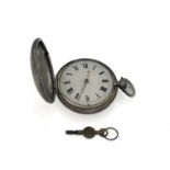 A George III silver pair cased pocket watch, George Crane, Worcester, single fusee movement,
