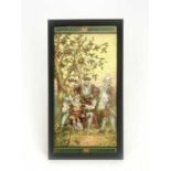 J Gould, a pair of Aesthetic Movement plaques, painted with Shakespearian scenes from Alls Well That