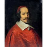 After Pierre Mignard, portrait of Cardinal Jules Mazarin (1602-1661), bust-length, oil on canvas, 68