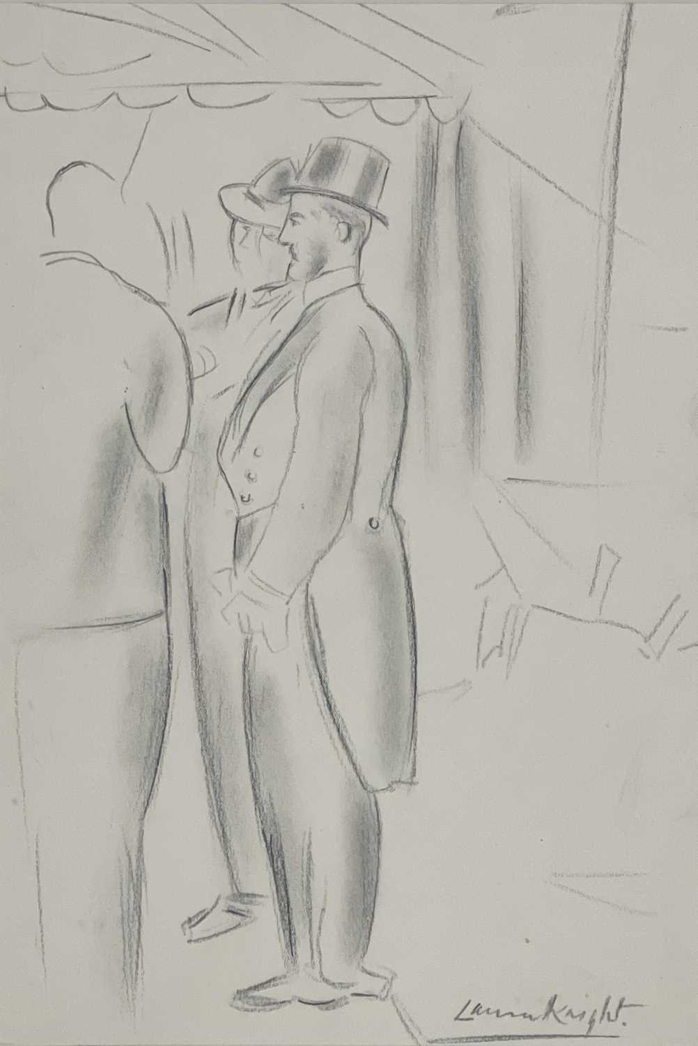 Laura Knight R.A. (British, 1877-1970), Gentlemen of Fashion, signed l.r., pencil, 27 by 18cm,