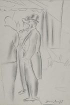 Laura Knight R.A. (British, 1877-1970), Gentlemen of Fashion, signed l.r., pencil, 27 by 18cm,