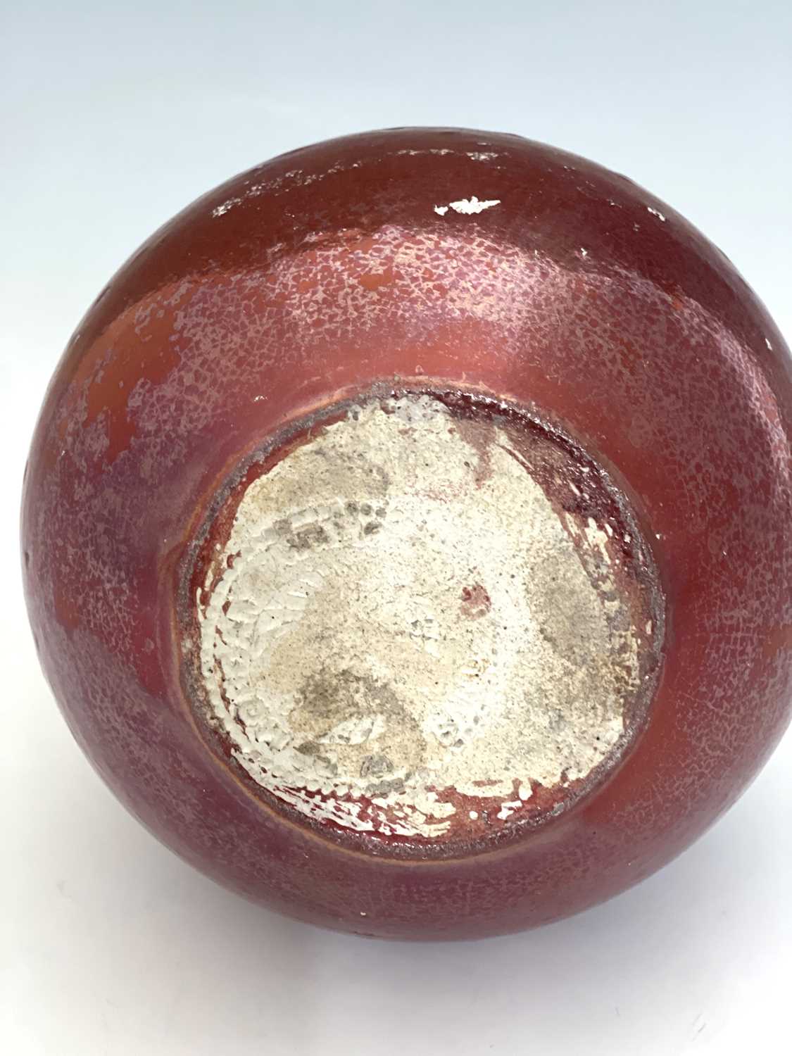 William De Morgan for Sands End pottery, a red lustre vase, circa 1890, bulbous form, later silver - Image 6 of 6