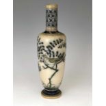 Edwin Martin for Martin Brothers, a stoneware vase, 1879, shouldered and footed form with