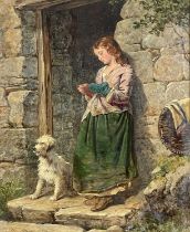 Isaac Henzell (British, 1823-1875), Anticipation, signed and dated 1859 l.l., oil on canvas, 45 by