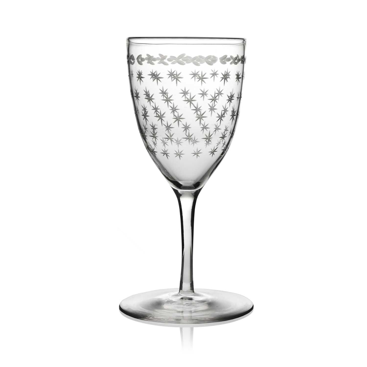 James Powell and Sons, Whitefriars, a Victorian Neoclassical wine glass, circa 1860, model 1027, the