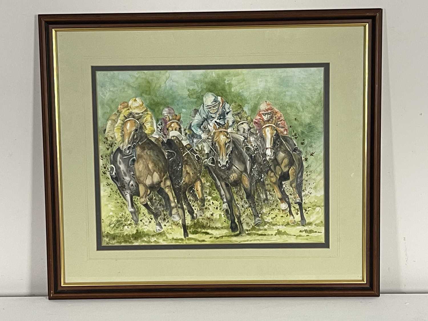 Rick Lewis (British, 1965), At the Turn, signed l.l., watercolour, 35 by 45cm, framed. - Bild 2 aus 4