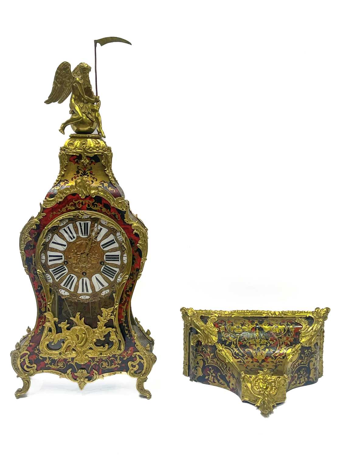 Atelier H. Sandox Perrin, Chaux-de-Fonds, a large French balloon-shaped boulle work bracket clock,