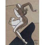 Paul Colin (French, 1892-1985), 'Josephine Baker', titled, signed and dated 1928 l.r.,