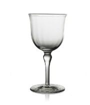 Harry Powell for James Powell and Sons, Whitefriars, an Arts and Crafts wine glass, circa 1890,
