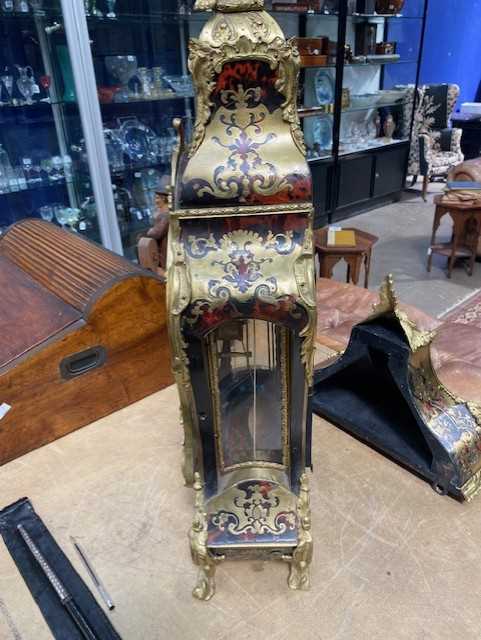 Atelier H. Sandox Perrin, Chaux-de-Fonds, a large French balloon-shaped boulle work bracket clock, - Image 8 of 8