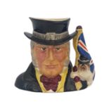 A Royal Doulton John Bull prototype character jug, black hat and overcoat, printed mark Property