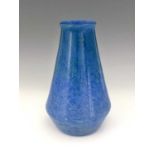 Monart, an Art Deco glass vase, model DIII, green speckled over blue, with detachable light fitting,