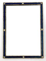 A Rowley Gallery Arts & Crafts pier mirror, gitt and blue frame with interspaced silvered squares,