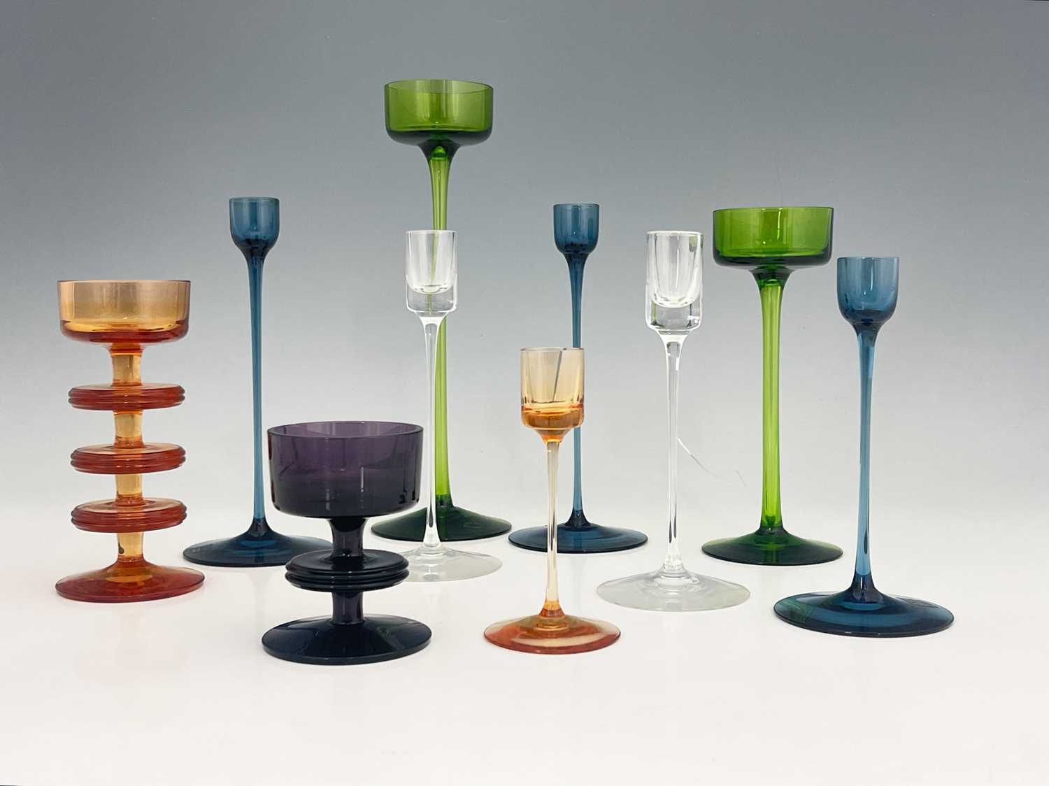 Ronald Stennett Willson for Kings Lynn, Wedgwood, a collection of Modernist coloured glass