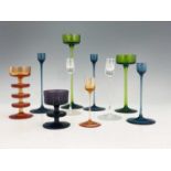 Ronald Stennett Willson for Kings Lynn, Wedgwood, a collection of Modernist coloured glass