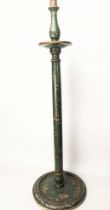 A large 18th or 19th century Kashmiri lacquered candlestick