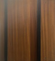 Teak double shelf cabinet