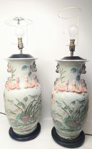 Pair of Chinese vase lamps