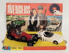 Corgi Toys, The Avengers gift set 40, with figures and inner pictorial stand, lacking box