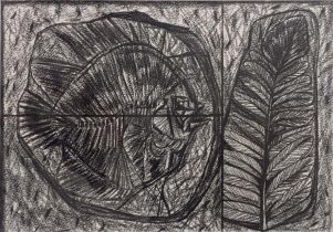 Graham Snow (British, b.1948), Study for Duo, crayon on paper, H.30cm W.45.5cm
