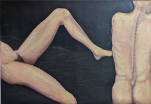 Gregoire Muller (Swiss b.1947), La Chambre, 1987/89, oil on canvas, 126cm x 196.5cm