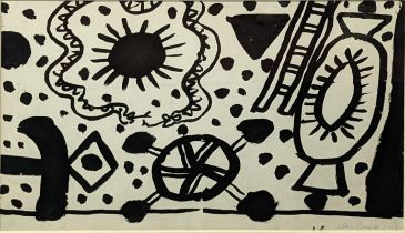 Alan Davie (1920-2014), Opus OG.3479, 1963, gouache on paper, signed in pencil lower right, H.38cm