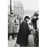 Henri Cartier-Bresson (French, 1908-2004), Academician on his way to Notre Dame Paris, 1953,