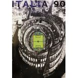 Alberto Burri (1915-1995) Italia 90 poster, offset lithograph, 100cm x 70cm