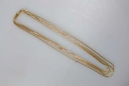 4-strängige 18K Halskette