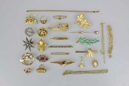 Konvolut Silber- und Goldschmuck