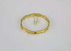 14K Armband mit Diamanten und Rubin