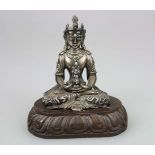 Buddha des unendlichen Lebens-Amithayus, Silber, Tibet, wohl 19. Jh.