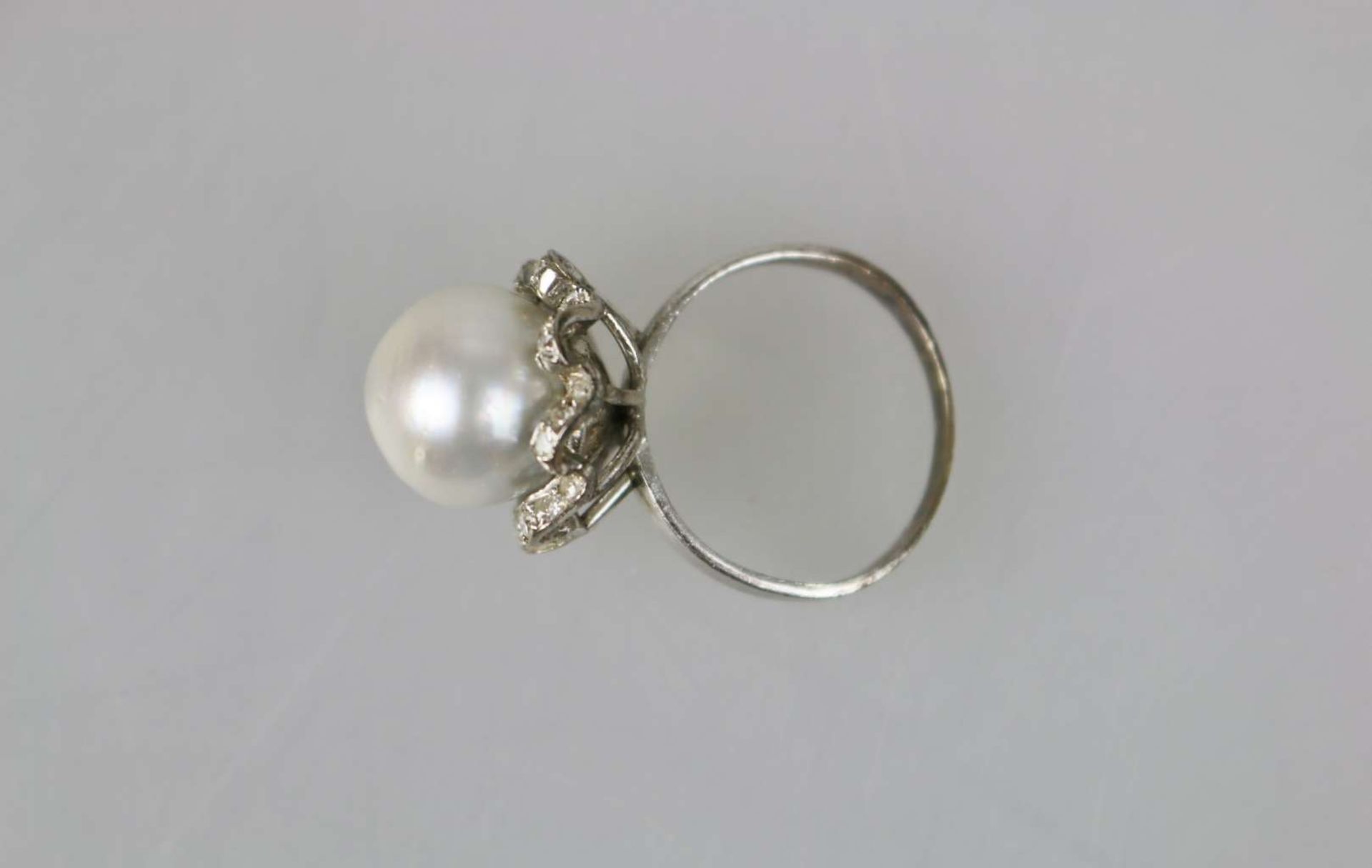 Ring mit Perle und Diamanten - Bild 3 aus 3