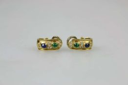 Paar 18k GG Ohrstecker mit Brillanten