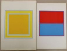 Willy MÜLLER-BRITTNAU (1938-2003), zwei Blatt Farbserigraphien, sign.