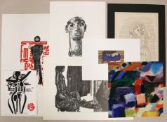 7 Grafiken/Mischtechniken vers. Künstler