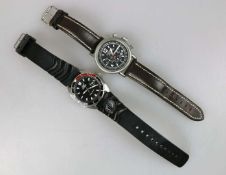 Zwei Herrenarmbanduhren, Christ Chronograph 