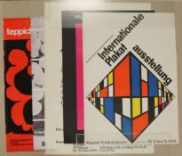 5 Affiches/Plakate: u.a Tapies, Mavignier, Künstlerteppiche