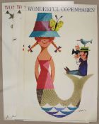 4 Affiches/Plakate WONDERFUL COPENHAGEN, 2 unterschiedl. Motive.