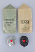 Verwundetenabzeichen 1939 in Schwarz und Silber mit Verleihungstüten
