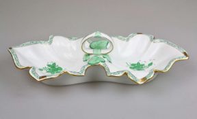 Herend, große Doppelschale in Blattform