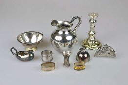 Konvolut von 10 Silberteilen, vers. Legierungen