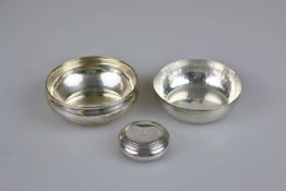 2 Schalen und 1 Dose, 800er und 925er Silber
