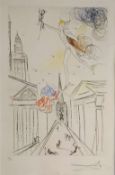 Salvador DALI, View of Wall Street (1972)