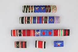 Konvolut Bandschnallen: 10er Bandschnalle mit 2x SS Dienstausz. etc.