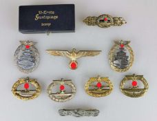 Kriegsmarine, Konvolut von 9 Auszeichnungen, wohl Sammleranfertigungen