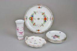 Konvolut Meissen und Fürstenberg, 7 Stück