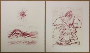 Max ERNST, 2 Lithographien, zu: 
