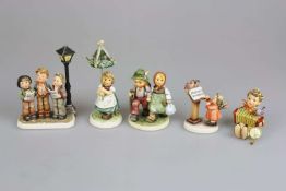 Fünf Hummel Figuren Liedgesang